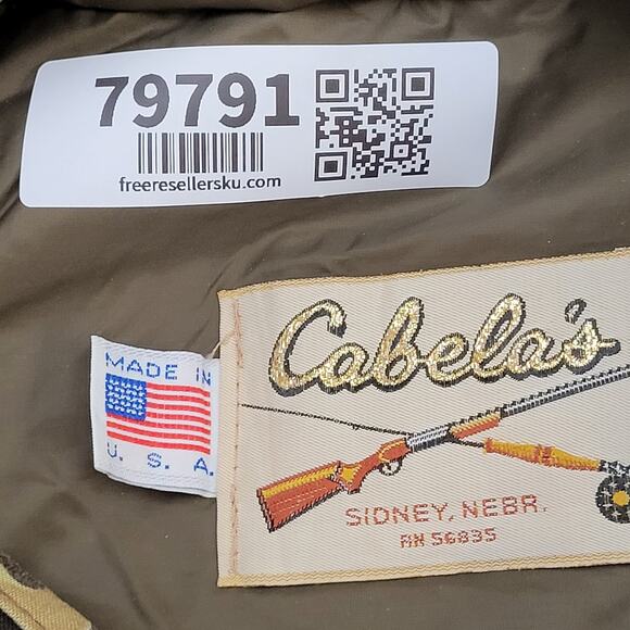 Vintage 90s Cabelas Hunting Jacket Large 26x30 Lined Hunting - Picture 7 of 16